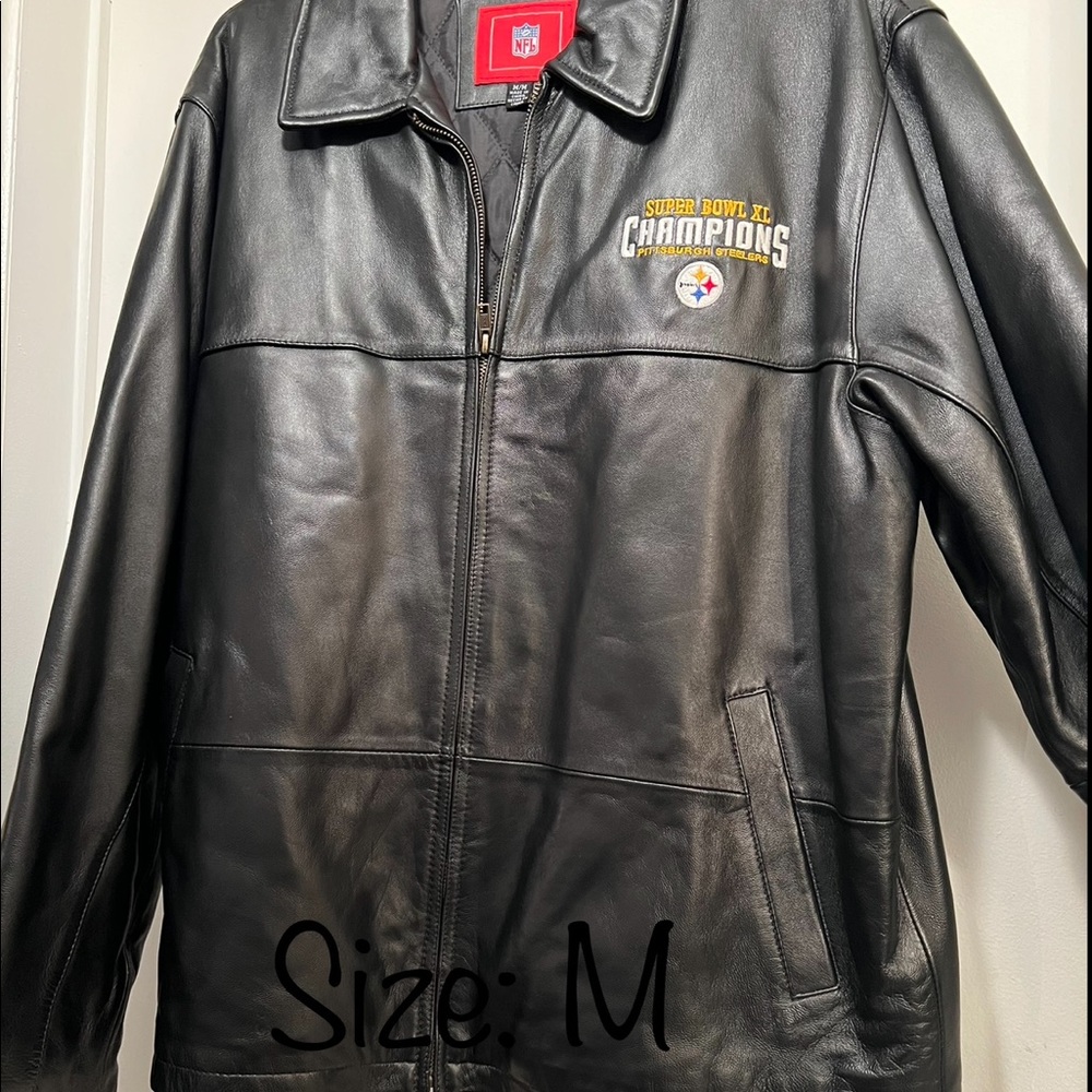 Official NFL Steelers leather jacket (unisex)